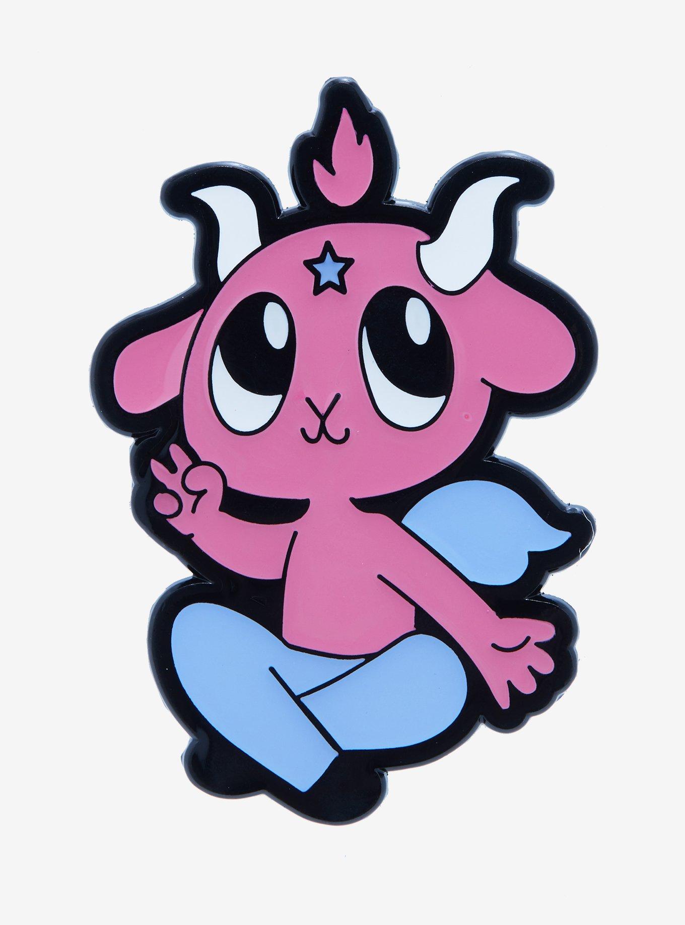 Kawaii Baphomet Enamel Pin, , hi-res