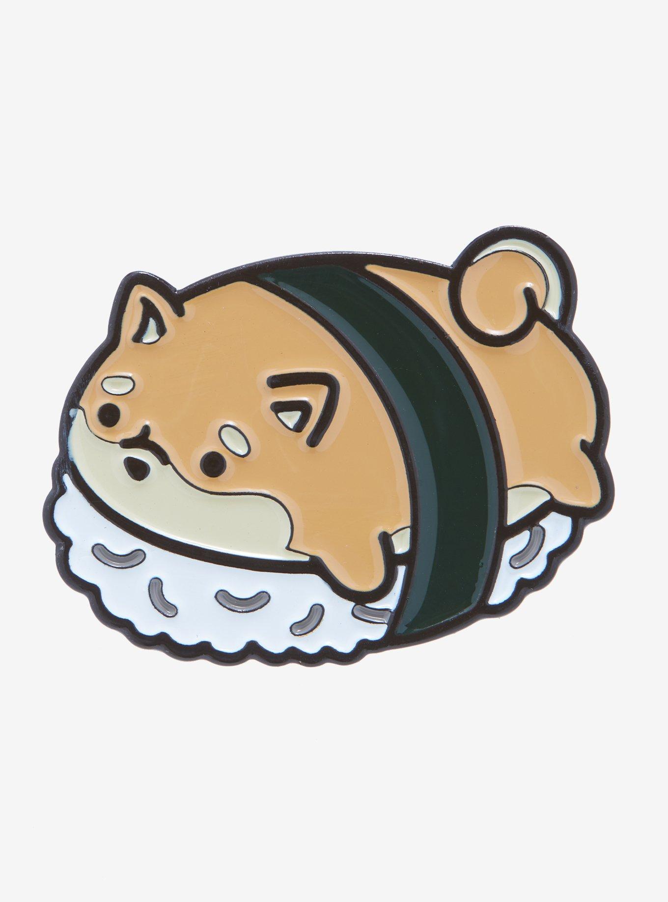 Shiba Sushi Enamel Pin, , hi-res