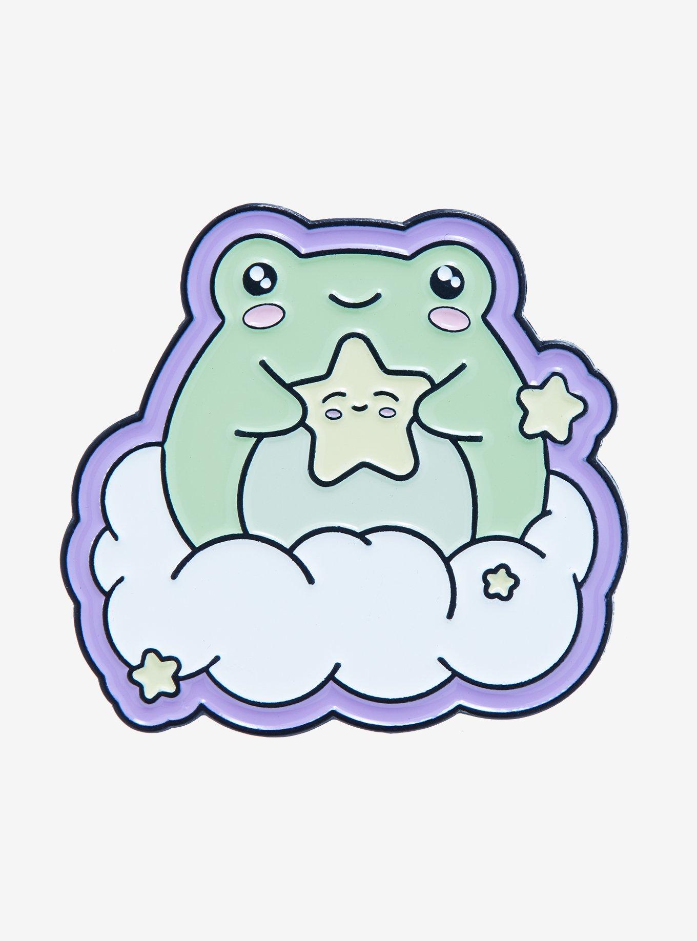 Frog Star Cloud Enamel Pin, , hi-res