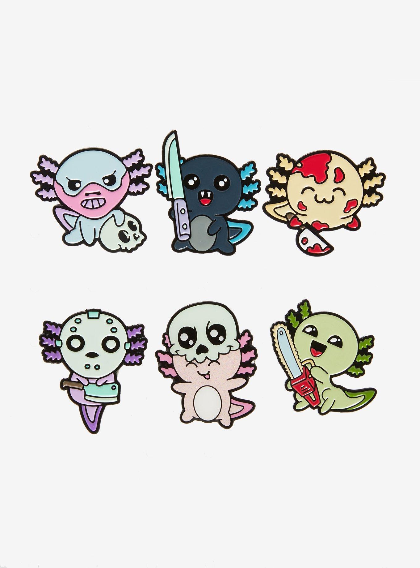 Axolotl Horror Blind Bag Enamel Pin, , hi-res