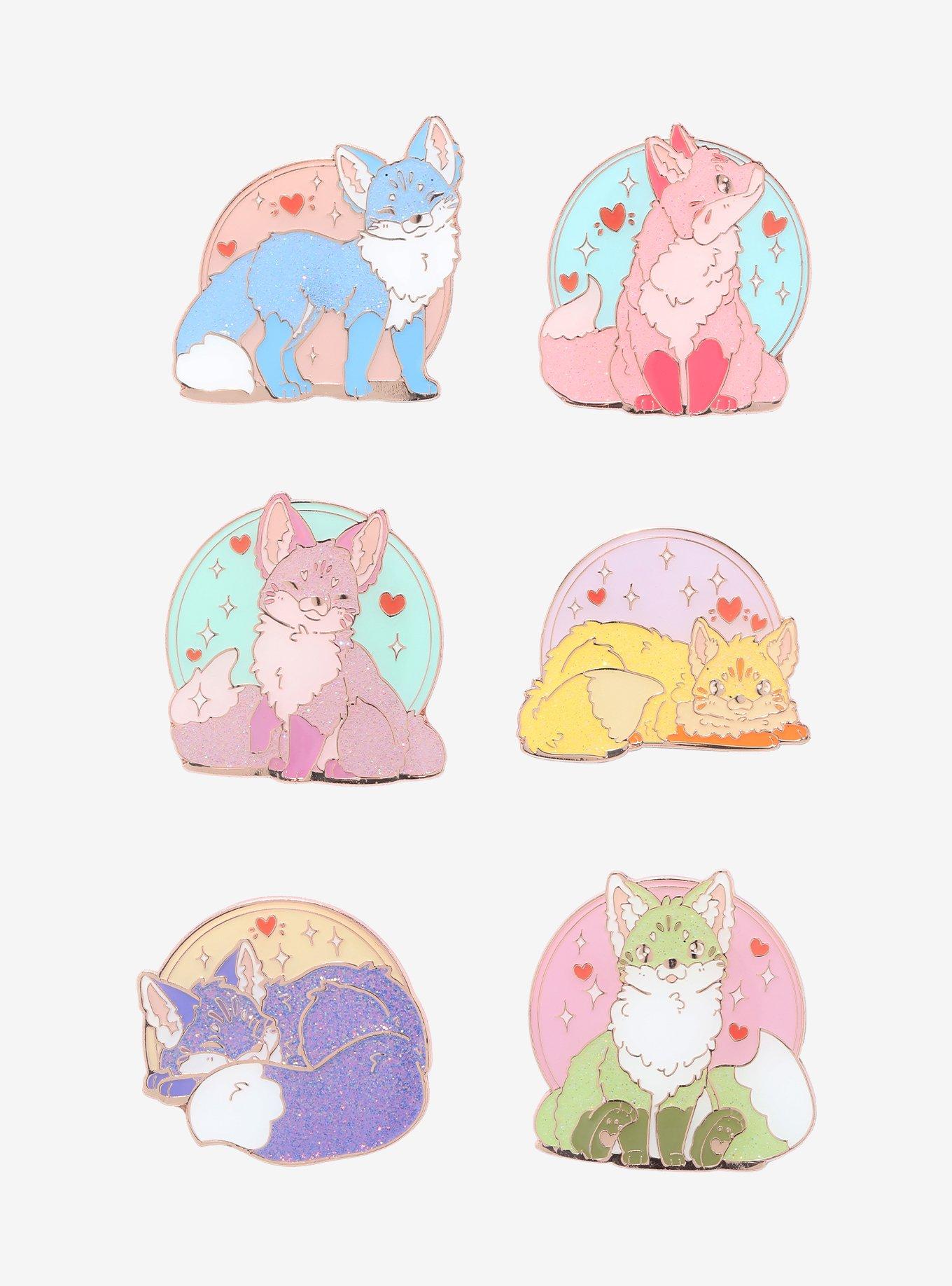 Glitter Fox Blind Box Enamel Pin By Naomi Lord Art, , hi-res
