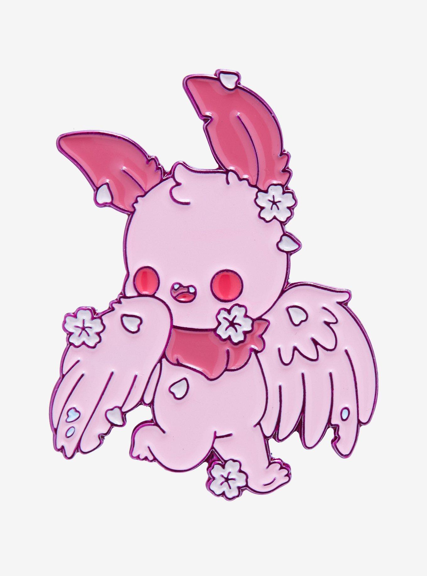 Sakura Mothman Enamel Pin By Bright Bat Design, , hi-res