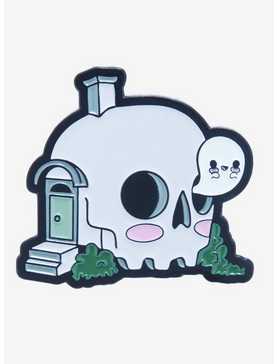 Skull House Enamel Pin, , hi-res