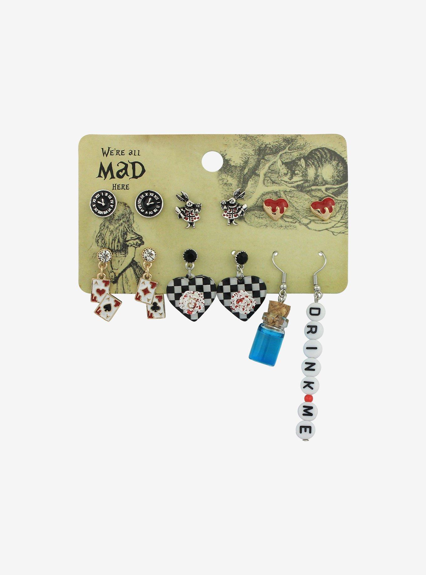 Through The Looking Glass Cards Drink Me Earring Set