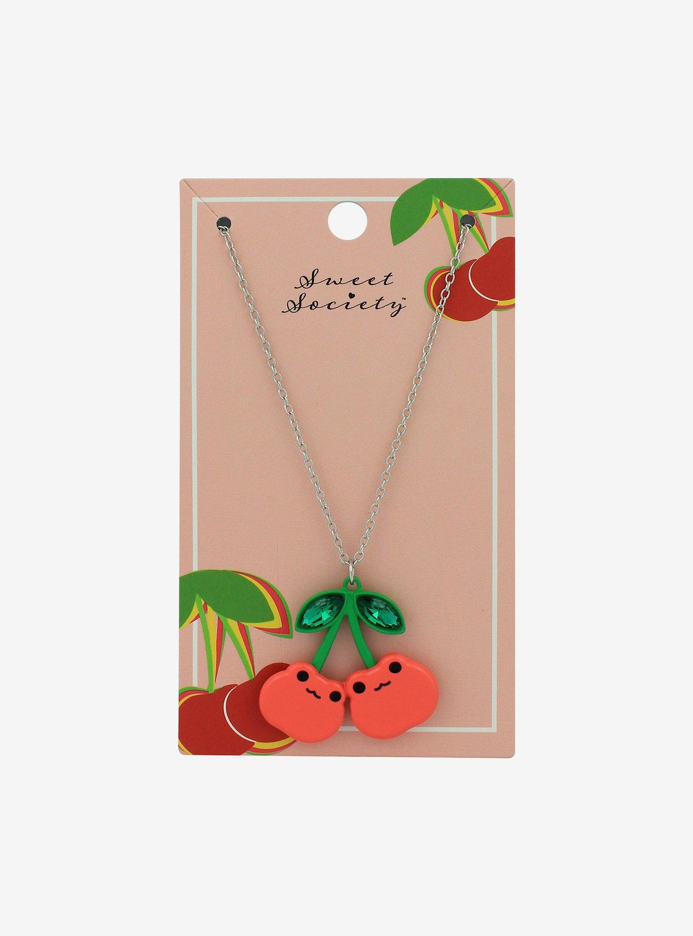 Sweet Society Cherry Frog Necklace, , hi-res
