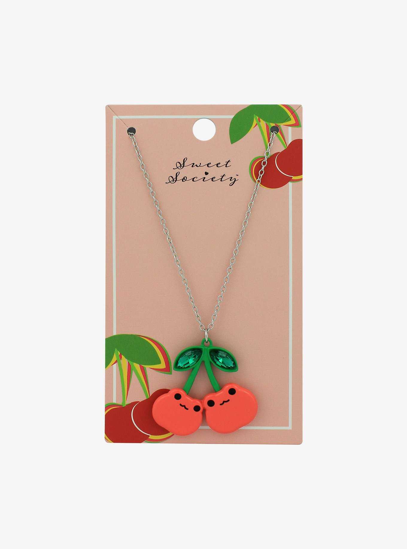 Sweet Society Cherry Frog Necklace, , hi-res