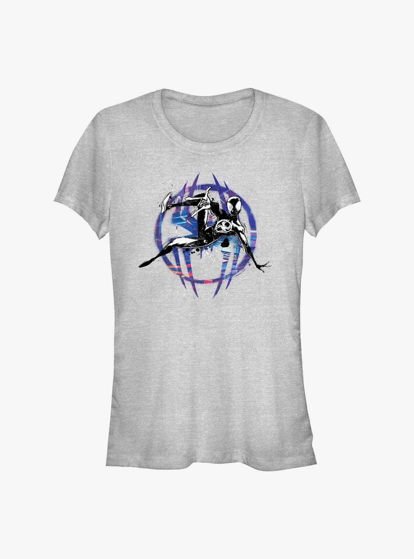 Marvel Spider-Man: Across the Spider-Verse Miles Morales Fly By Girls T-Shirt, ATH HTR, hi-res
