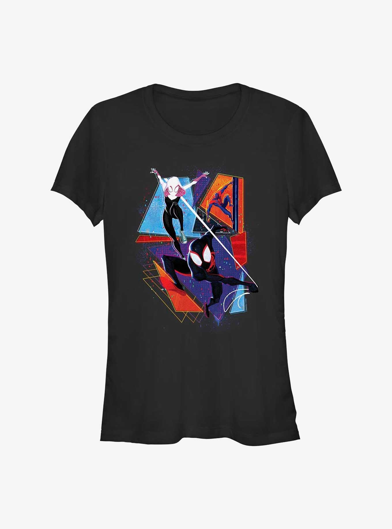 Marvel Spider-Man: Across the Spider-Verse Spider-Gwen Miguel O'Hara and Miles Morales Poster Girls T-Shirt, , hi-res