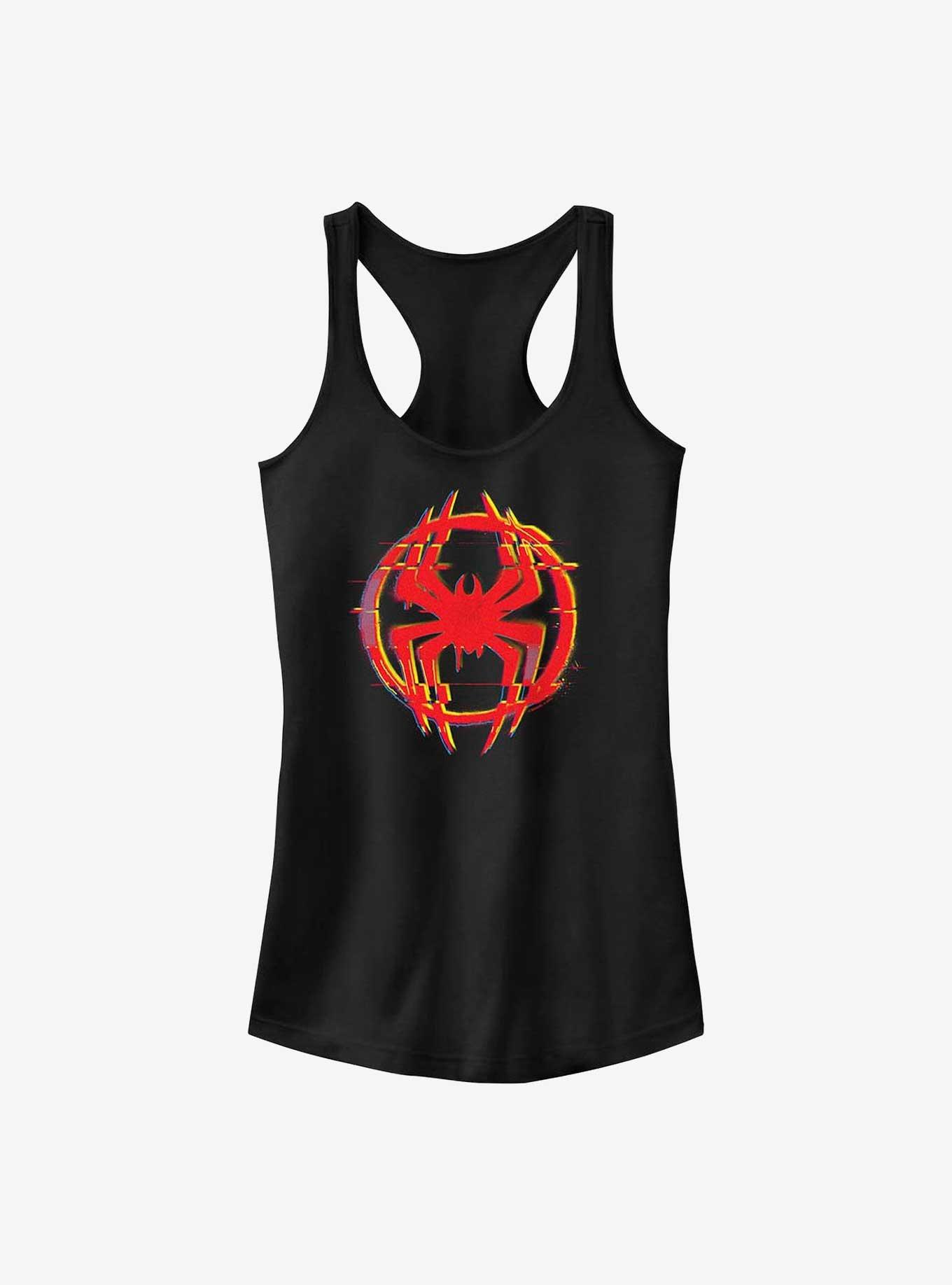 Marvel Spider-Man: Across the Spider-Verse Glitchy Miles Morales Logo Girls Tank, , hi-res