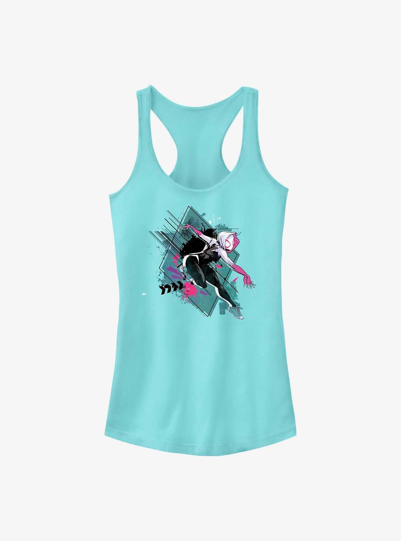 Marvel Spider-Man: Across the Spider-Verse Spider-Gwen In Action Girls Tank, CANCUN, hi-res