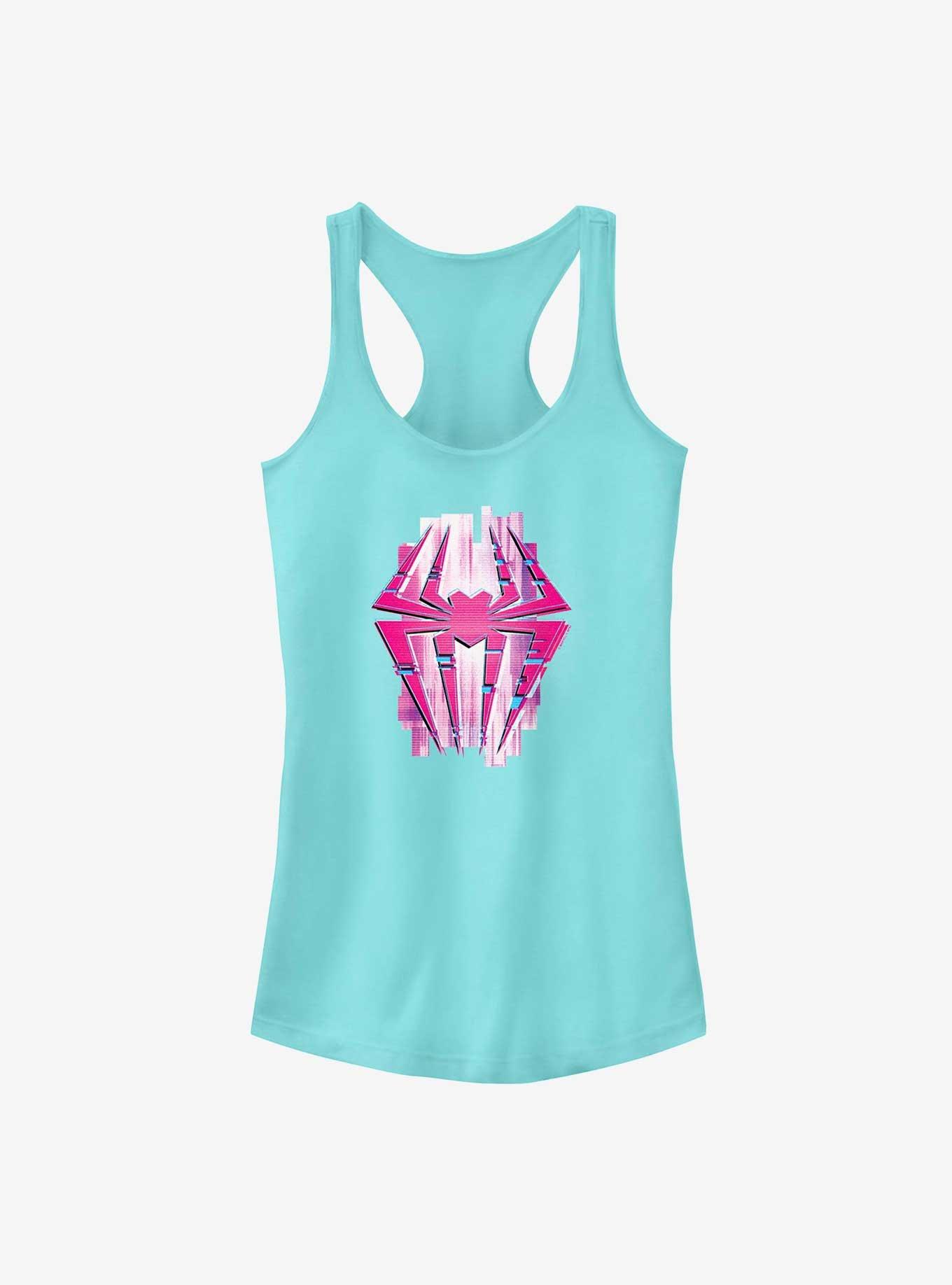 Marvel Spider-Man: Across the Spider-Verse Glitchy Spider-Gwen Symbol Girls Tank, CANCUN, hi-res