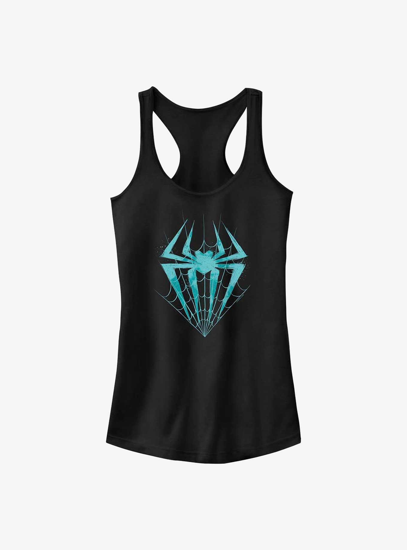 Marvel Spider-Man: Across the Spider-Verse Spider-Gwen Logo In Webs Girls Tank, BLACK, hi-res