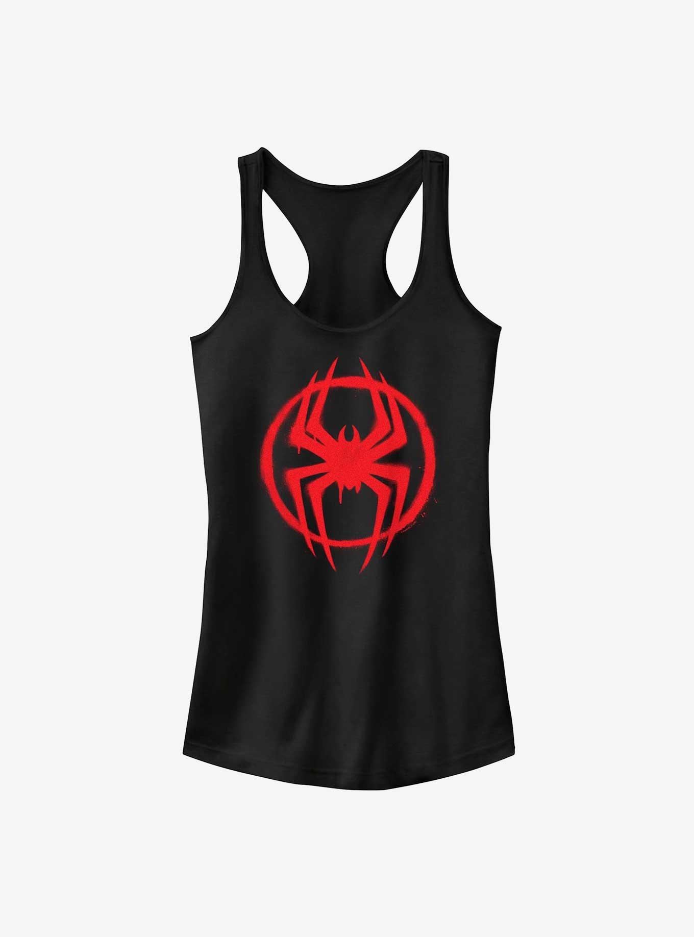 Marvel Spider-Man: Across the Spider-Verse Miles Morales Logo Girls Tank, BLACK, hi-res