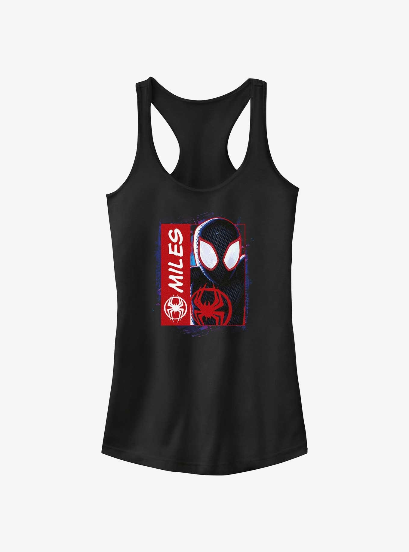 Marvel Spider-Man: Across the Spider-Verse Miles Morales Is Spider-Man Girls Tank Hot Topic Web Exclusive, BLACK, hi-res