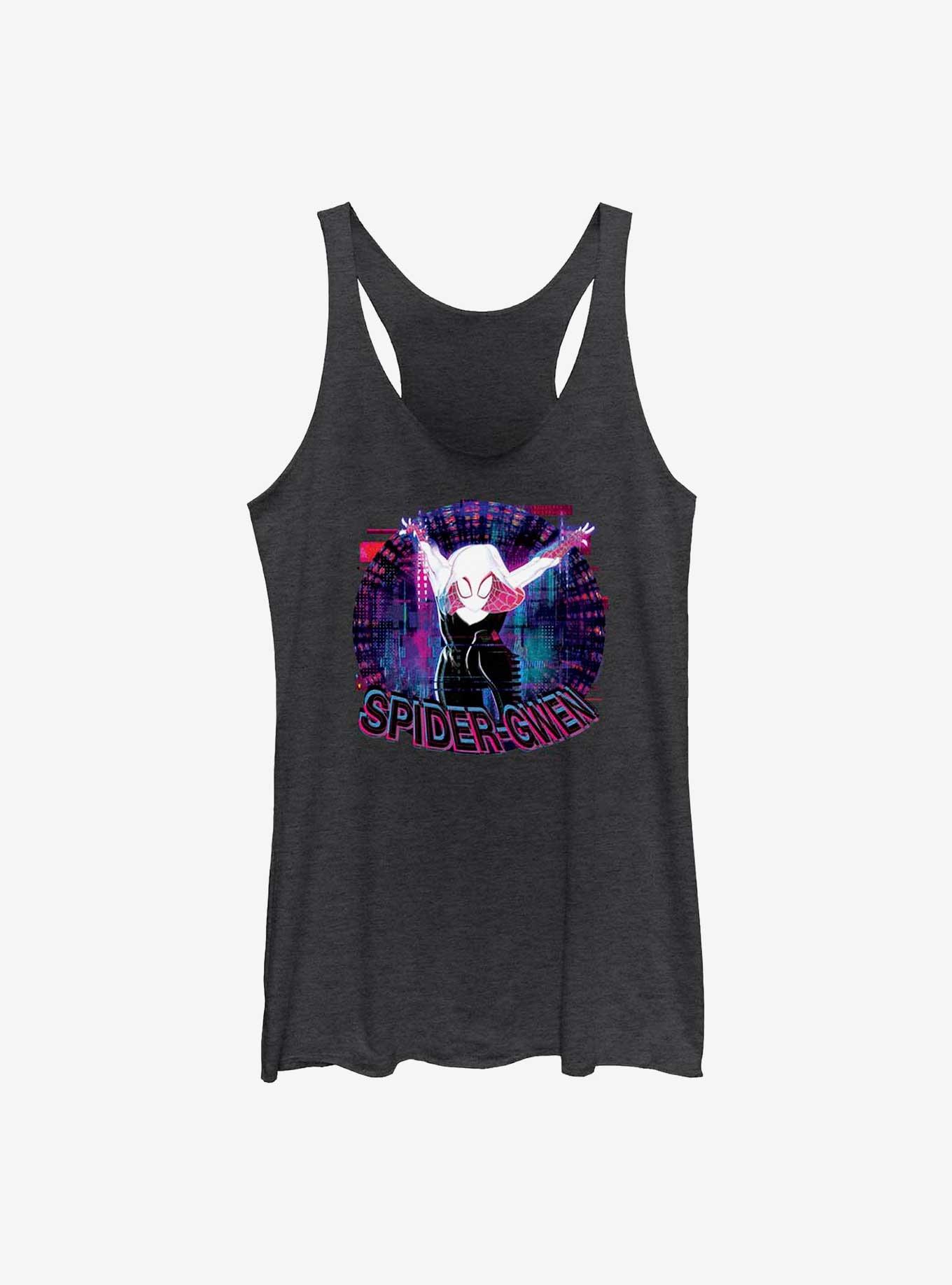 Marvel Spider-Man: Across the Spider-Verse Spider-Gwen Girls Tank, BLK HTR, hi-res