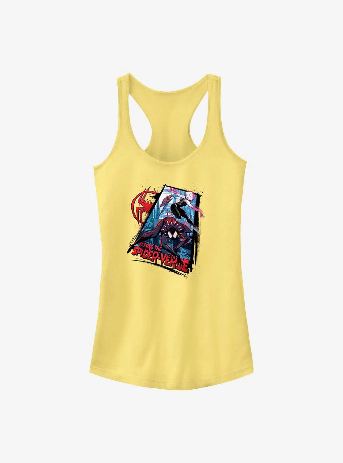 Marvel Spider-Man: Across the Spider-Verse Spider Trio Girls Tank, BANANA, hi-res