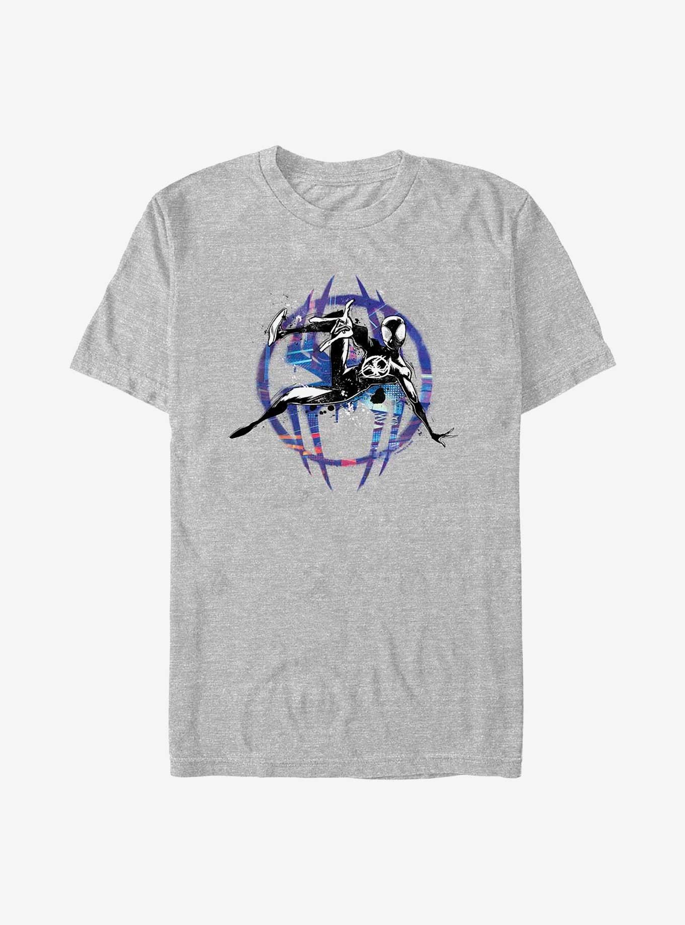 Marvel Spider-Man: Across the Spider-Verse Miles Morales Fly By T-Shirt, ATH HTR, hi-res