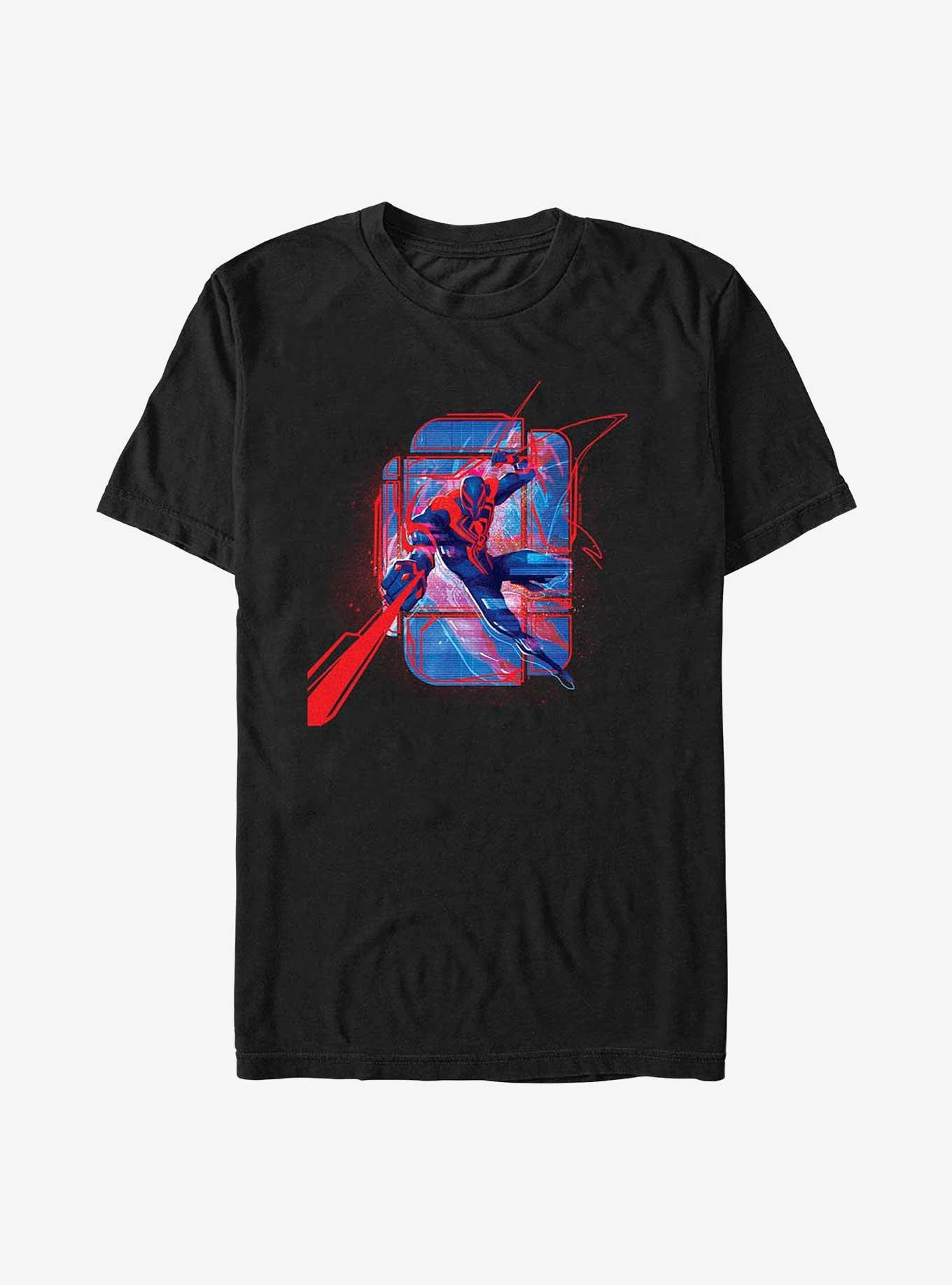 Marvel Spider-Man: Across the Spider-Verse Miguel O'Hara Shooting Webs T-Shirt, BLACK, hi-res