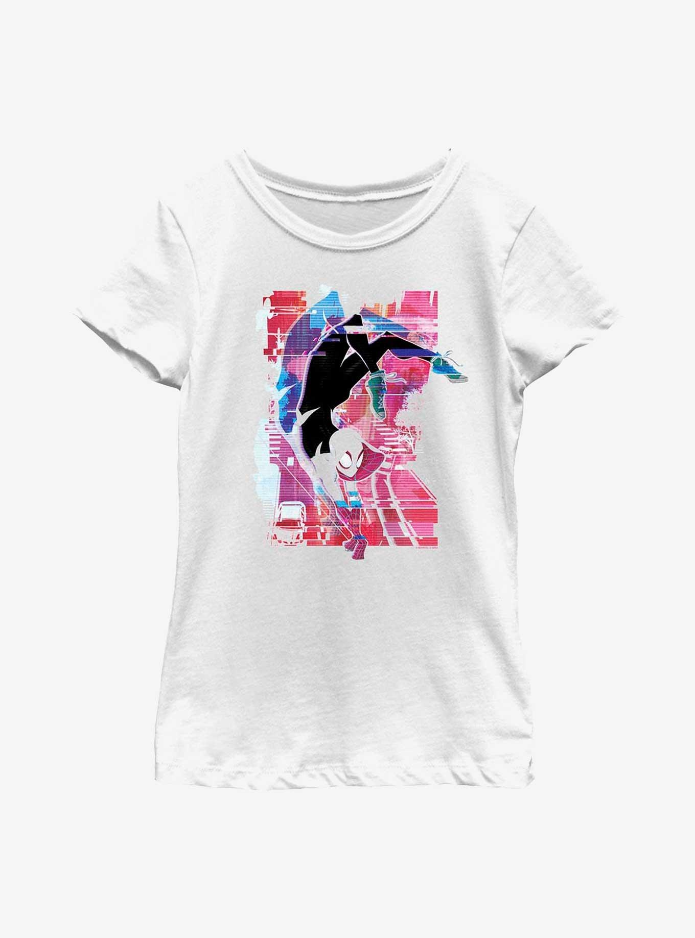 Marvel Spider-Man: Across the Spider-Verse Spider-Gwen Glitchy Arachnid Youth Girls T-Shirt, , hi-res