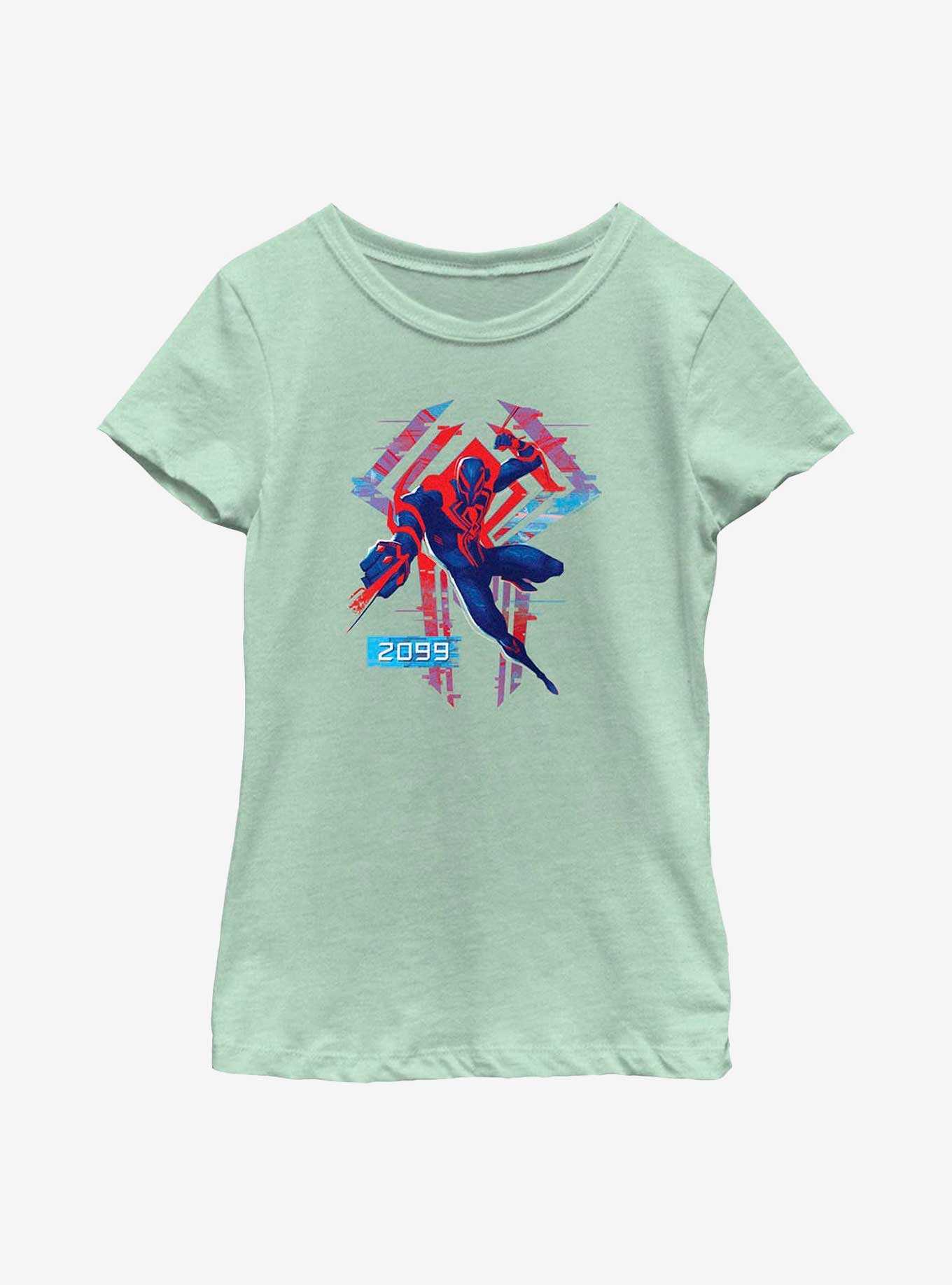 Marvel Spider-Man: Across the Spider-Verse Miguel O'Hara 2099 Badge Youth Girls T-Shirt, , hi-res