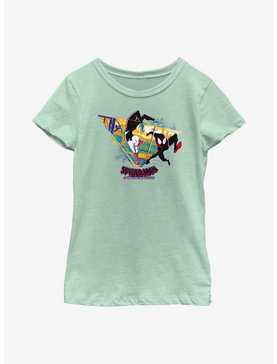 Marvel Spider-Man: Across the Spider-Verse Cityscape Spiders Youth Girls T-Shirt, , hi-res