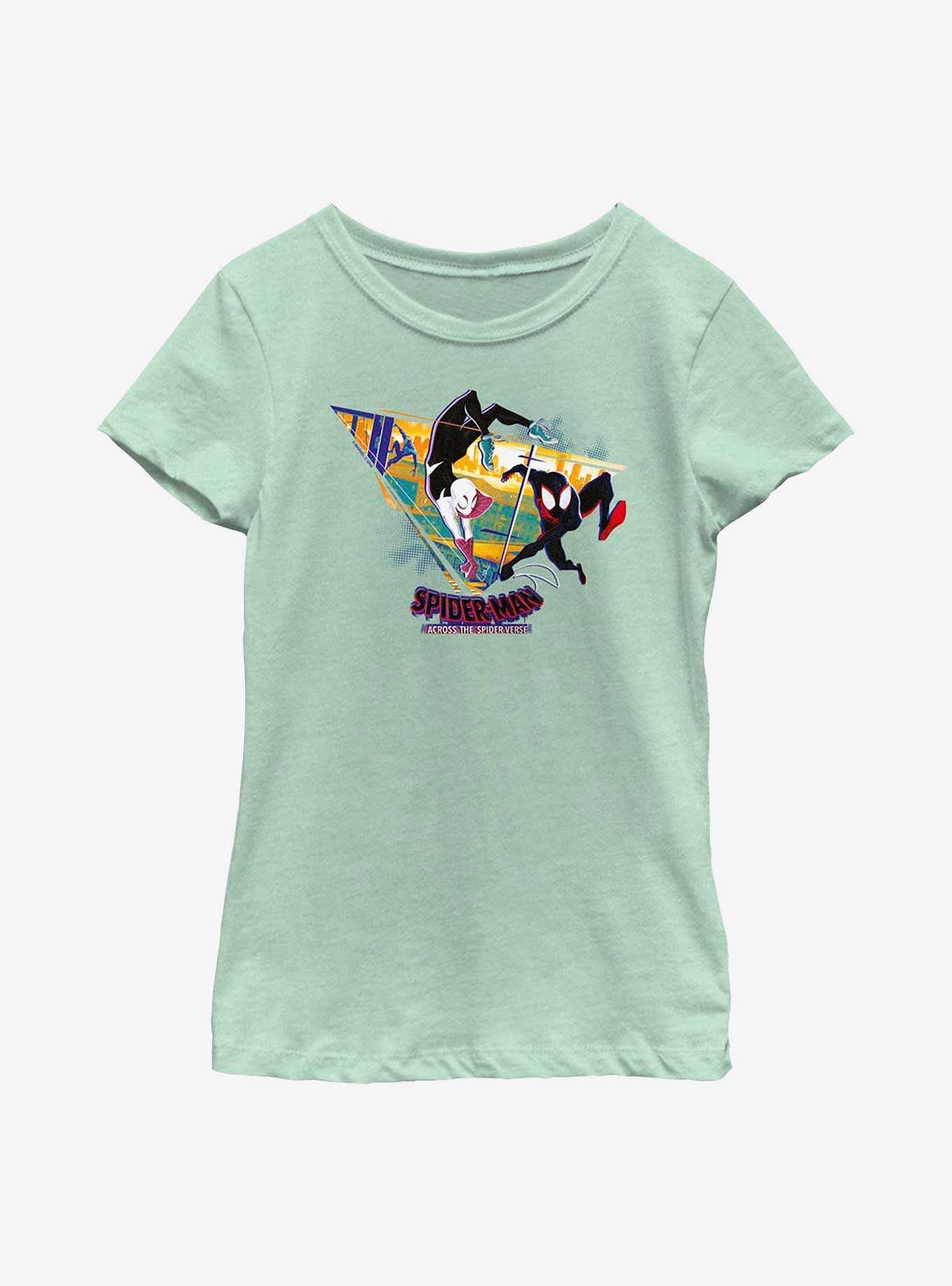 Marvel Spider-Man: Across the Spider-Verse Cityscape Spiders Youth Girls T-Shirt, , hi-res