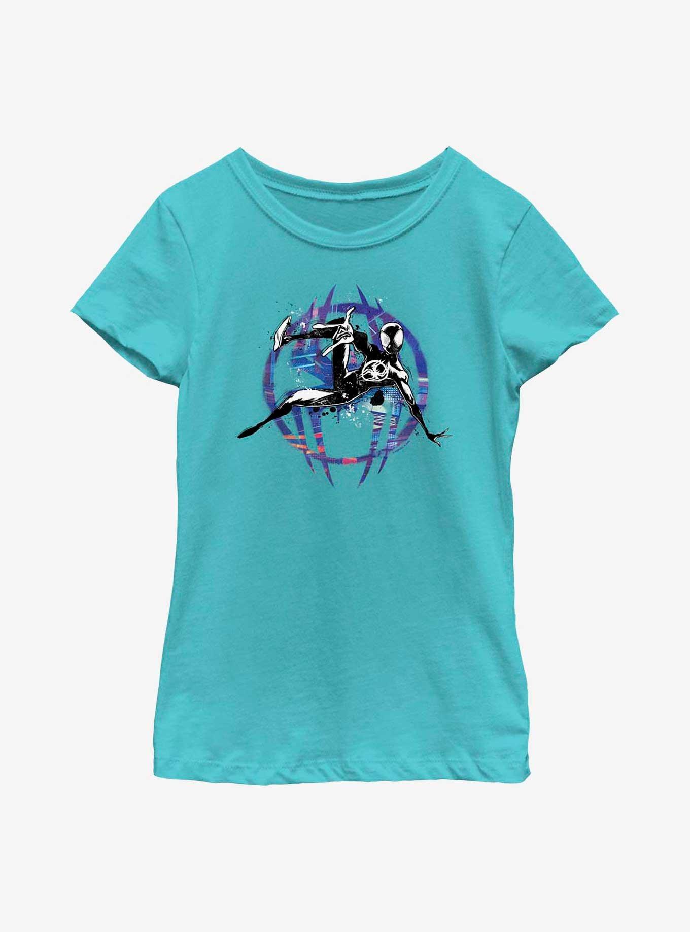 Marvel Spider-Man: Across the Spider-Verse Miles Morales Fly By Youth Girls T-Shirt, TAHI BLUE, hi-res