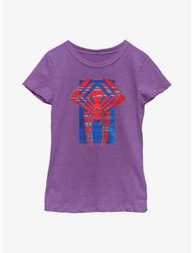 Marvel Spider-Man: Across the Spider-Verse Glitchy Miguel O'Hara Logo Youth Girls T-Shirt, , hi-res