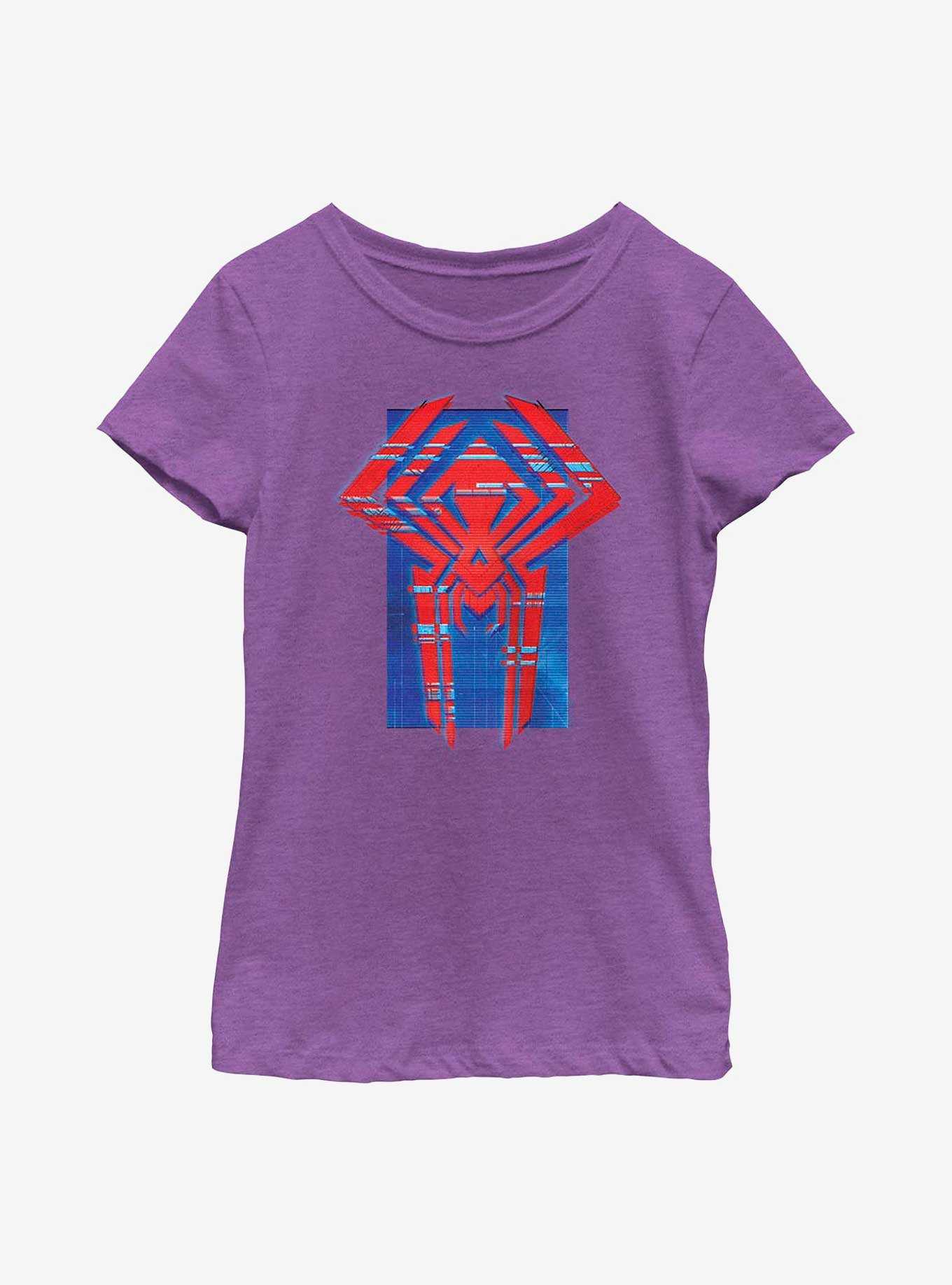 Marvel Spider-Man: Across the Spider-Verse Glitchy Miguel O'Hara Logo Youth Girls T-Shirt, , hi-res