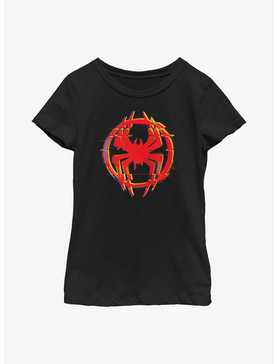 Marvel Spider-Man: Across the Spider-Verse Glitchy Miles Morales Logo Youth Girls T-Shirt, , hi-res