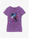 Marvel Spider-Man: Across the Spider-Verse Spider-Gwen and Miles Youth Girls T-Shirt, PURPLE BERRY, hi-res