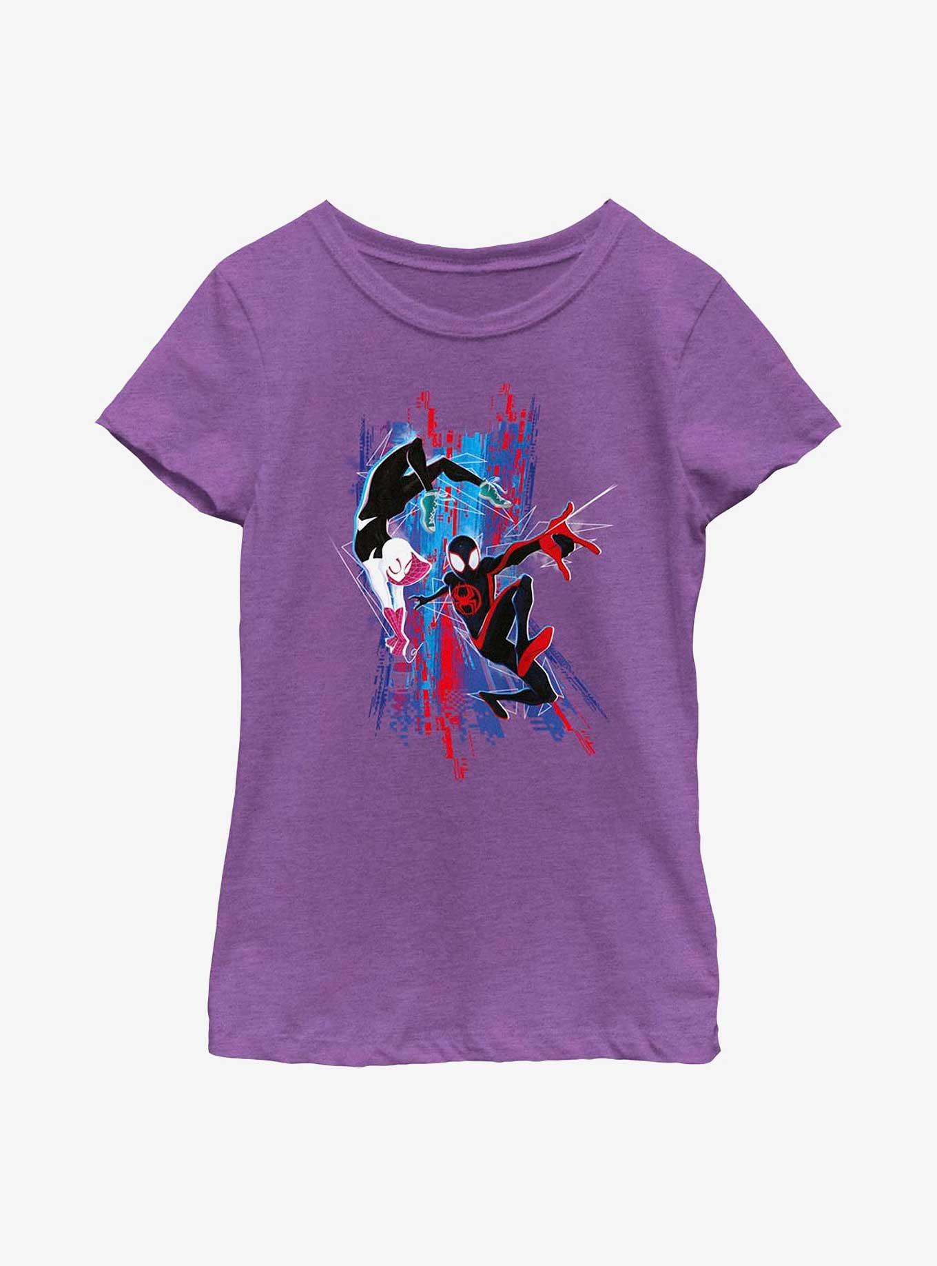 Marvel Spider-Man: Across the Spider-Verse Spider-Gwen and Miles Youth Girls T-Shirt, , hi-res