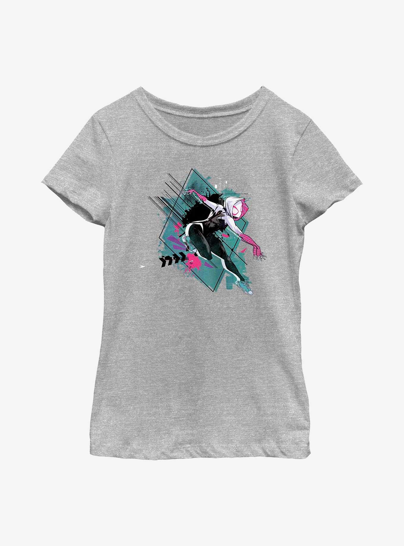Marvel Spider-Man: Across the Spider-Verse Spider-Gwen In Action Youth Girls T-Shirt, , hi-res