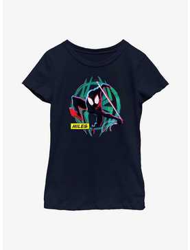 Marvel Spider-Man: Across the Spider-Verse Miles Morales Badge Youth Girls T-Shirt, , hi-res