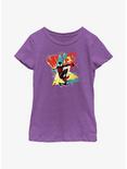 Marvel Spider-Man: Across the Spider-Verse Miles Morales Poster Youth Girls T-Shirt, PURPLE BERRY, hi-res
