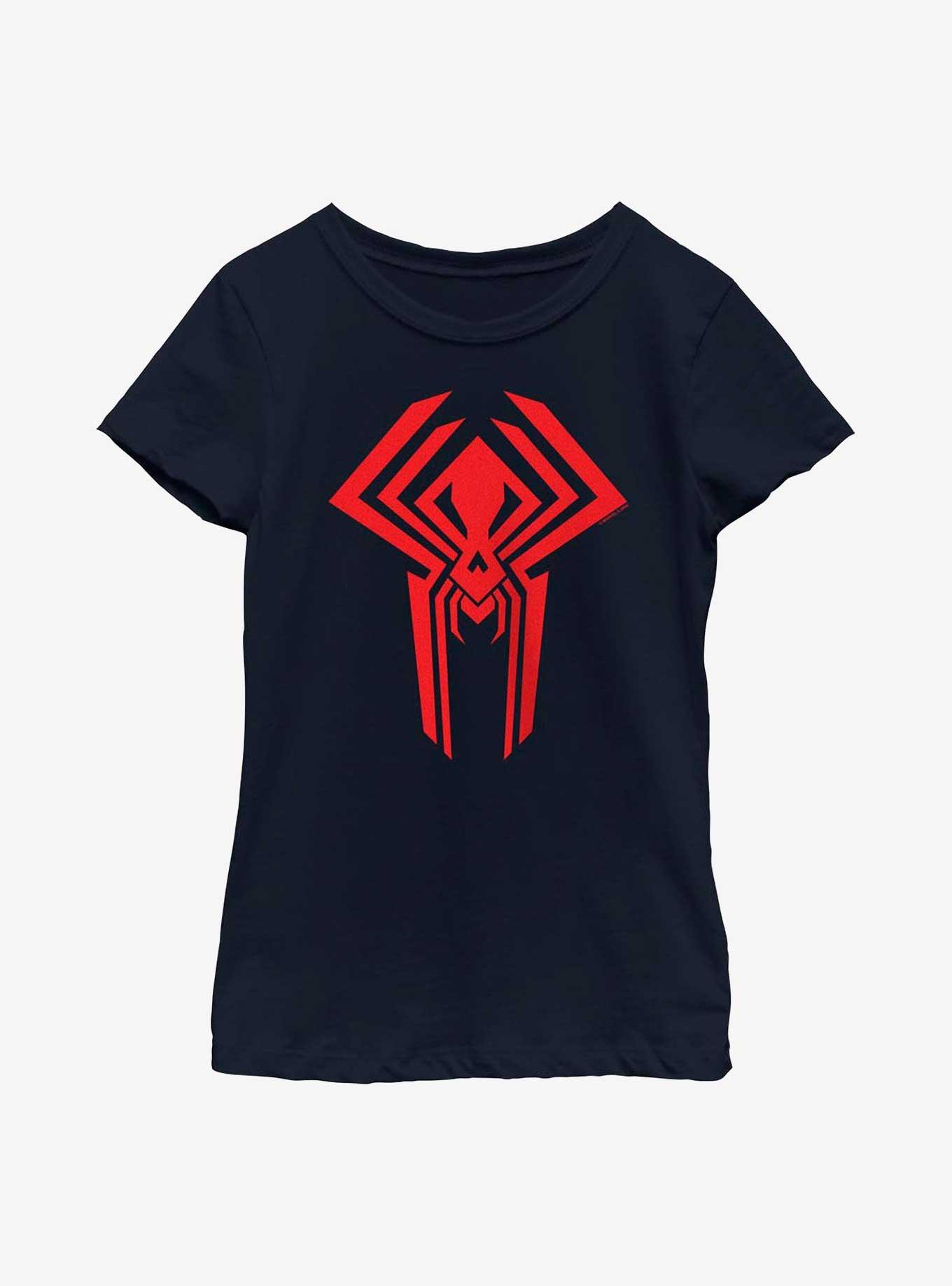 Marvel Spider-Man: Across the Spider-Verse Miguel O'Hara 2099 Logo Youth Girls T-Shirt, , hi-res