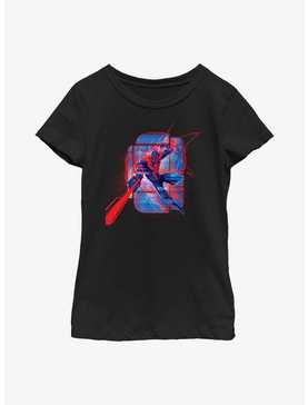 Marvel Spider-Man: Across the Spider-Verse Miguel O'Hara Shooting Webs Youth Girls T-Shirt, , hi-res