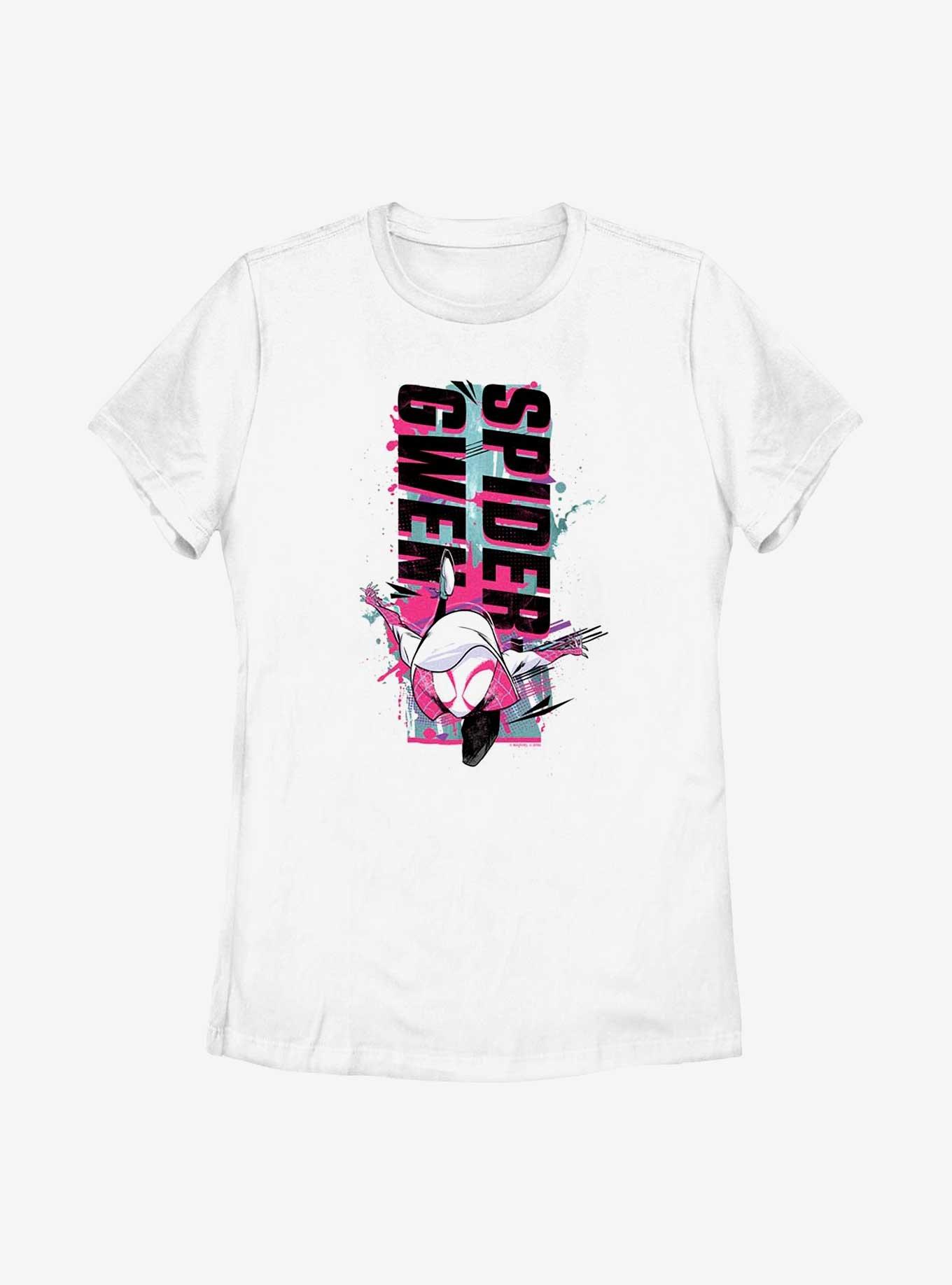 Marvel Spider-Man: Across the Spider-Verse Spider-Gwen Dashing Womens T-Shirt, WHITE, hi-res