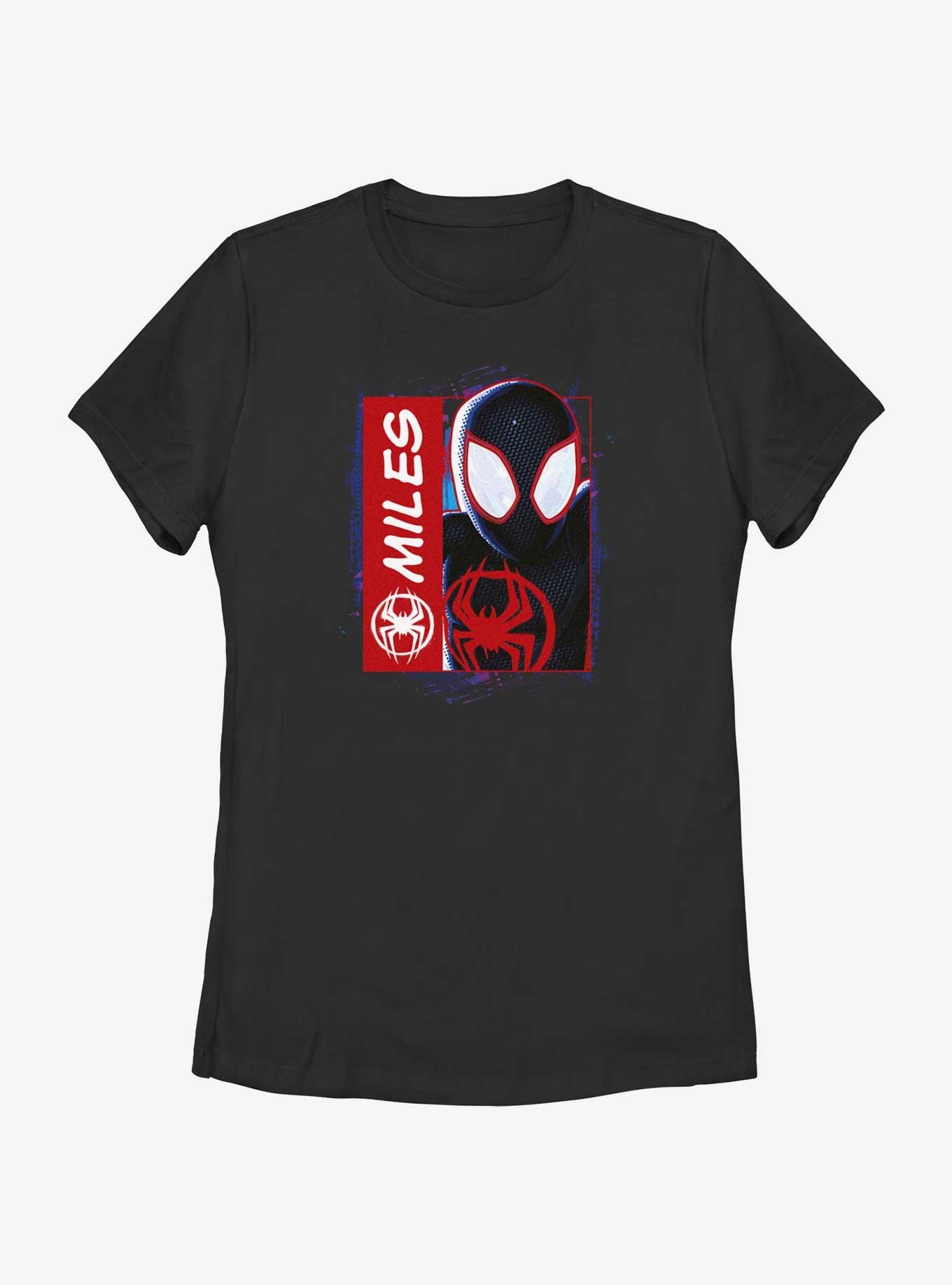 Marvel Spider-Man: Across the Spider-Verse Miles Morales Is Spider-Man Womens T-Shirt BoxLunch Web Exclusive, BLACK, hi-res