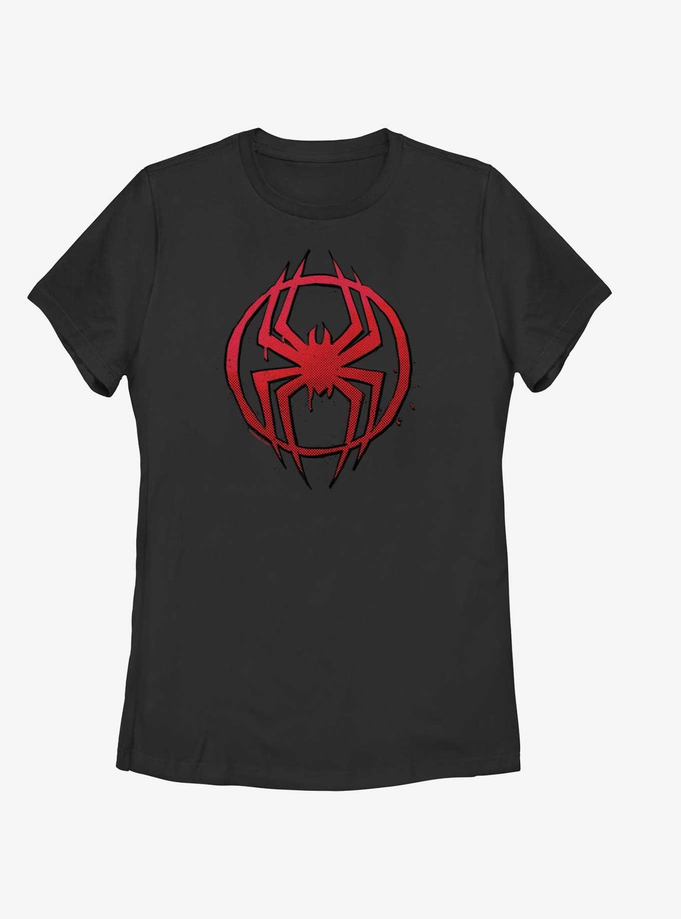 Marvel Spider-Man: Across the Spider-Verse Miles Morales Spider Icon Womens T-Shirt, BLACK, hi-res