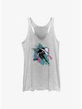 Marvel Spider-Man: Across the Spider-Verse Spider-Gwen In Action Womens Tank Top, WHITE HTR, hi-res