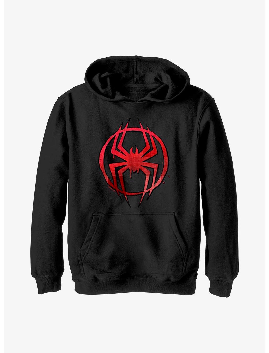 Marvel Spider-Man: Across the Spider-Verse Miles Morales Spider Icon Youth Hoodie, BLACK, hi-res