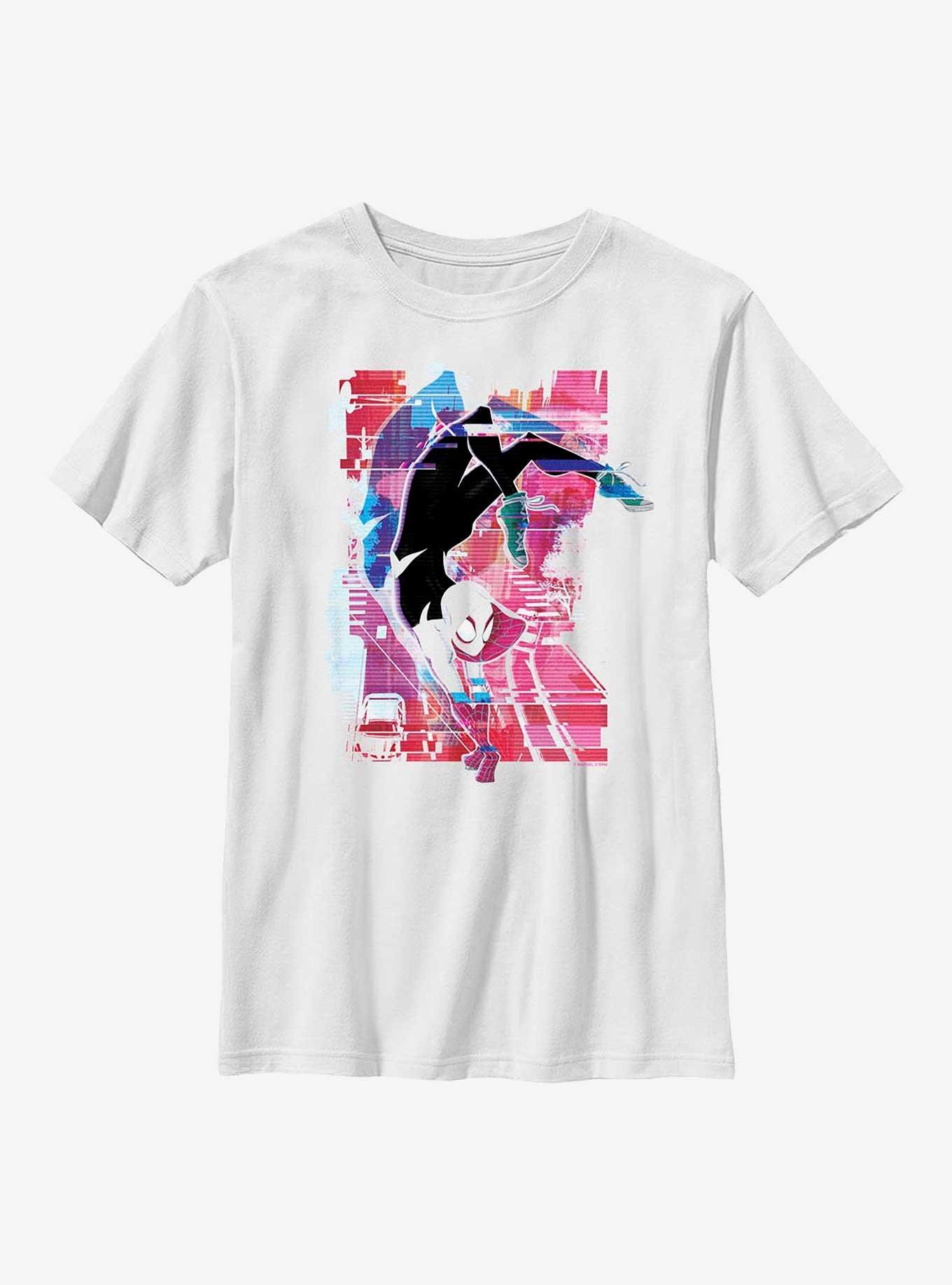 Marvel Spider-Man: Across the Spider-Verse Spider-Gwen Glitchy Arachnid Youth T-Shirt, , hi-res