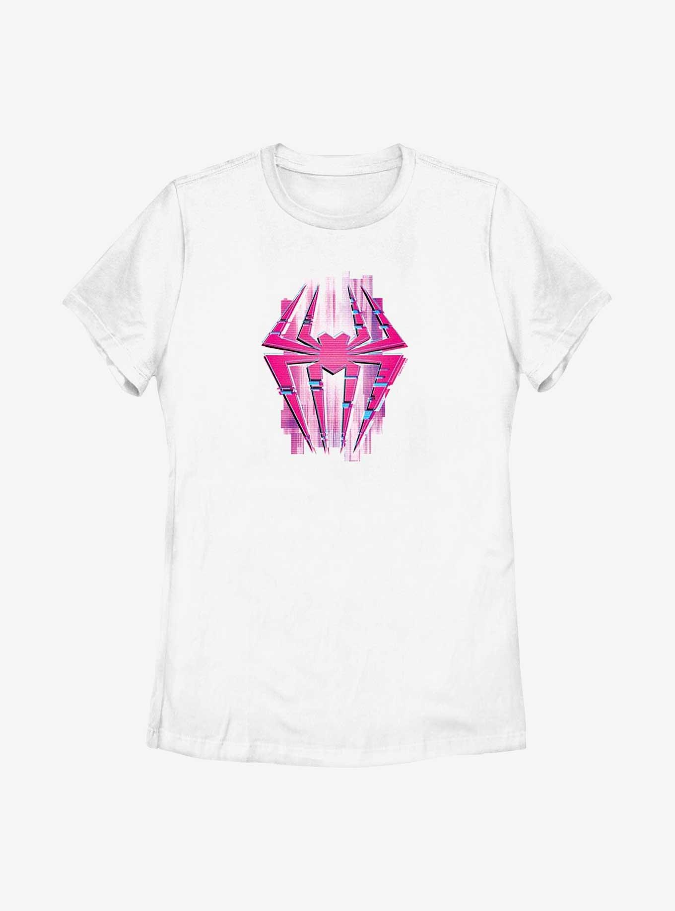 Marvel Spider-Man: Across the Spider-Verse Glitchy Spider-Gwen Symbol Womens T-Shirt, , hi-res