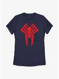 Marvel Spider-Man: Across the Spider-Verse Miguel O'Hara 2099 Logo Womens T-Shirt, NAVY, hi-res