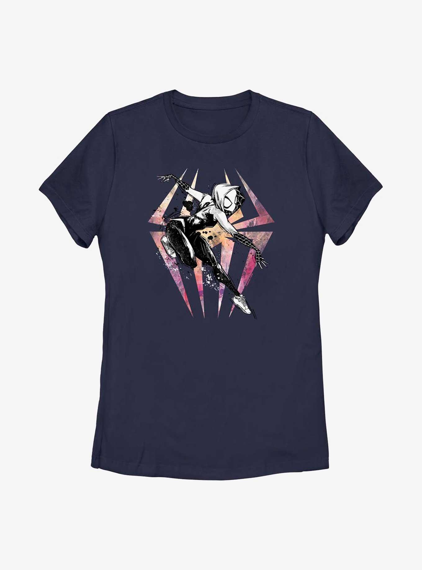 Marvel Spider-Man: Across the Spider-Verse Sketchy Spider-Gwen Womens T-Shirt, NAVY, hi-res