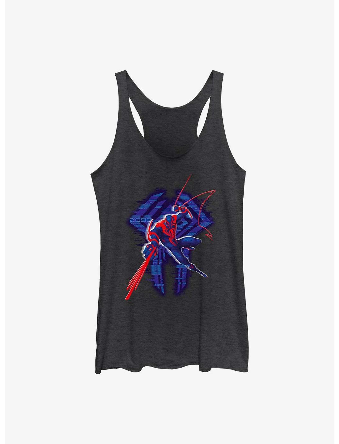 Marvel Spider-Man: Across the Spider-Verse Miguel O'Hara 2099 Poster Womens Tank Top, BLK HTR, hi-res
