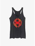 Marvel Spider-Man: Across the Spider-Verse Glitchy Miles Morales Logo Womens Tank Top, BLK HTR, hi-res