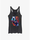 Marvel Spider-Man: Across the Spider-Verse Spider-Gwen Miguel O'Hara and Miles Morales Poster Womens Tank Top, BLK HTR, hi-res