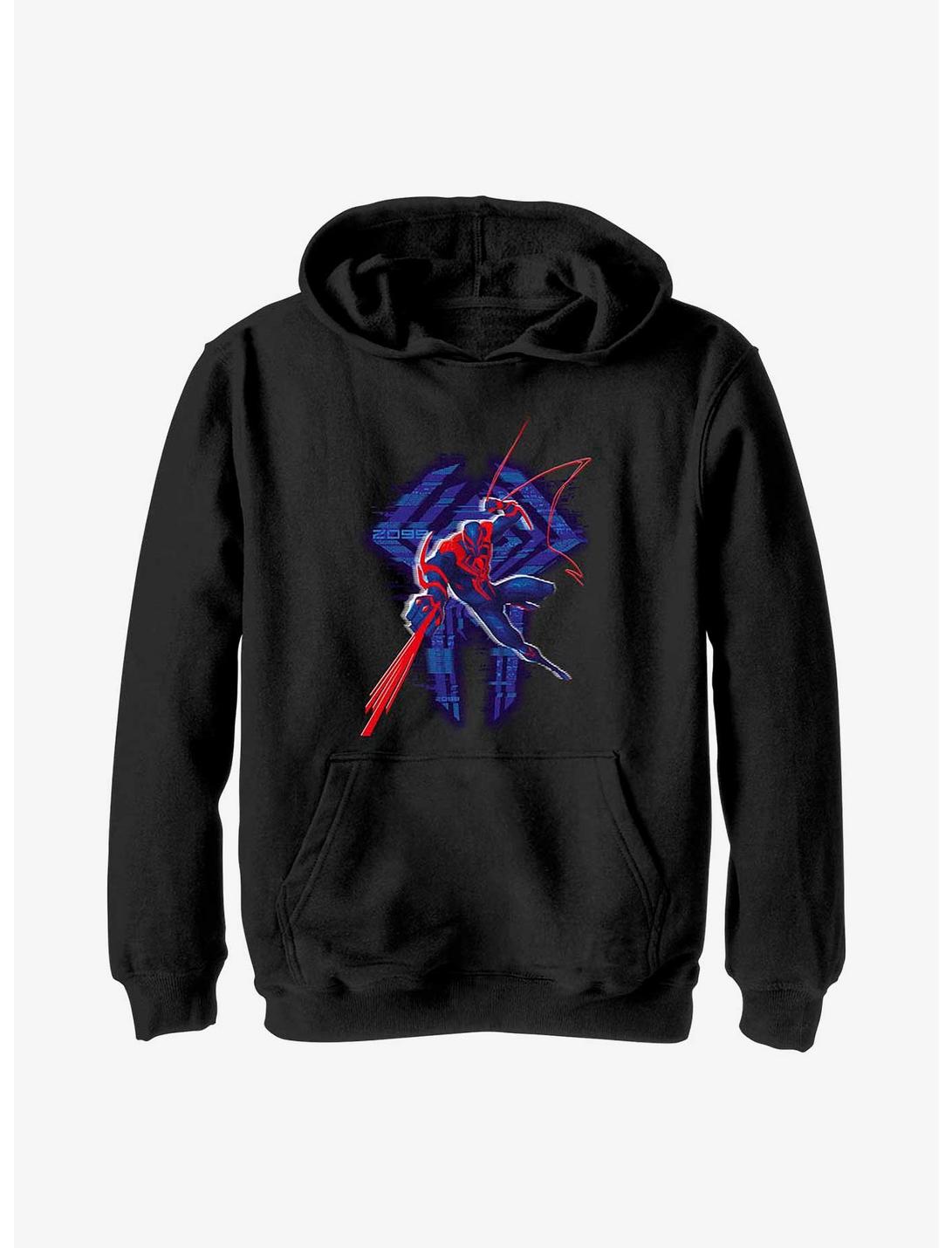Marvel Spider-Man: Across the Spider-Verse Miguel O'Hara 2099 Poster Youth Hoodie, BLACK, hi-res